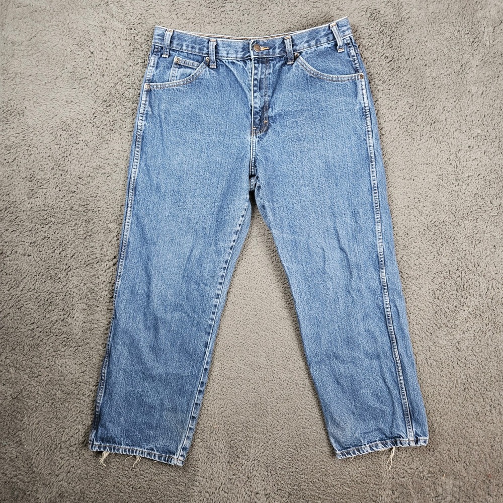 Dickies 9393RNB Mens Blue Relaxed Fit Straight Leg Denim Jean 34x30 Actual 34x27
